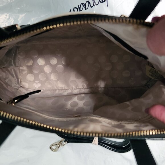 Kate Spade Cedar Street Maise Satchel - Black & Ivory - EUC - Picture 12 of 12